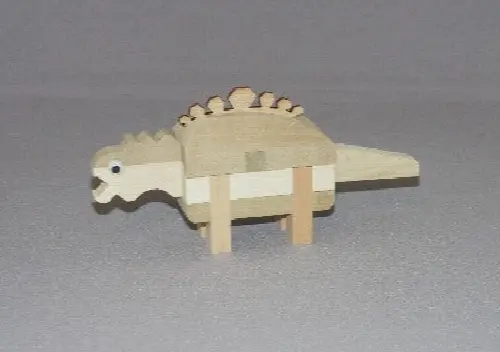 14 Piece Stegosaurus Kumiki Japanese Puzzle - Image 1