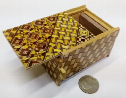 3 Sun 12 Step Yosegi Kuzushi Japanese Puzzle Box - Image 1