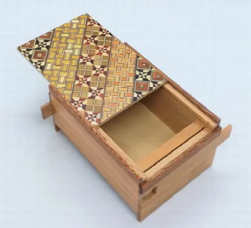 4 Sun 12 Step Yosegi/Natural Wood Japanese Puzzle Box by Oka-san - Image 1