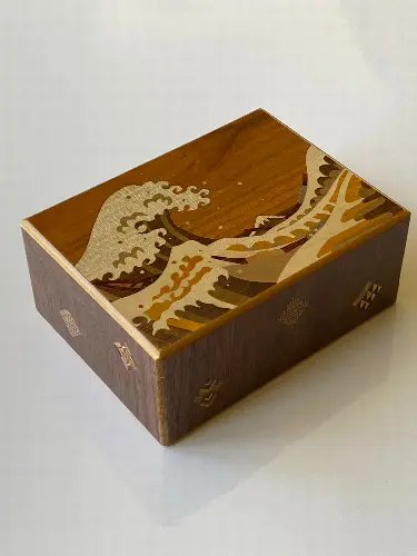 5.5 Sun 21 + 1 Step Namiura Japanese Puzzle Box by Yamanaka - Image 1