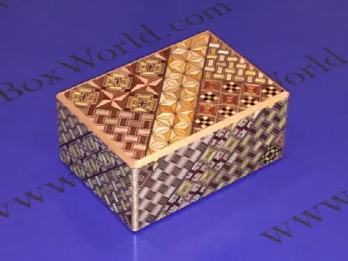 4 Sun 4 Step Yosegi Japanese Puzzle Box - Image 1