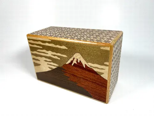 5 Sun 21 Step Aka Fuji Japanese Puzzle Box - Image 1