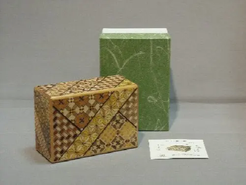 4 Sun 12 Step Yosegi Japanese Puzzle Box - Image 1