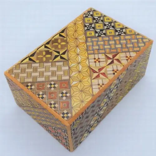 5 Sun 27 Step Yosegi Japanese Puzzle Box - Image 1