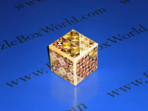 Dice 2 Step Yosegi Money Japanese Puzzle Box - Image 1