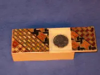 Yosegi Magic Coin Japanese Puzzle Box