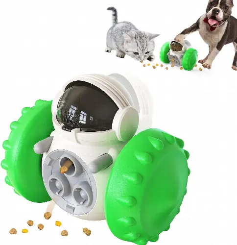 Gesuche Creative Robot Shape Dog and Cat Treat Dispensing Toys,Swing Interactive Chase Toy,Pet Food Leakage Slow Feeder Puzzle Toy,Exercise IQ Improving Roll Toys for Small Dog and Cats - Image 1