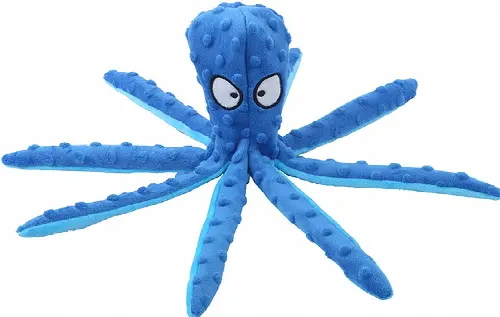 SZDASZ Pet Plush Toy Octopus Shell Dog Puzzle Anti bite Vocal Toy Octopus Blue - Image 1