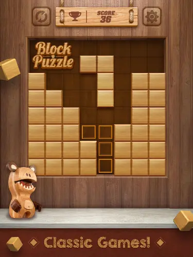 Wood Cube Puzzle - Image 1