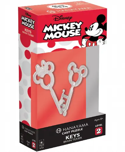 Hanayama Level 2 Cast Puzzle - Disney Mickey Mouse- Mickey or Minnie Keys - Image 1