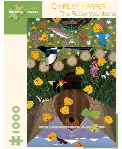 Charley Harper - The Rocky Mountains Jigsaw Puzzle- 1000 Pieces - Image 1