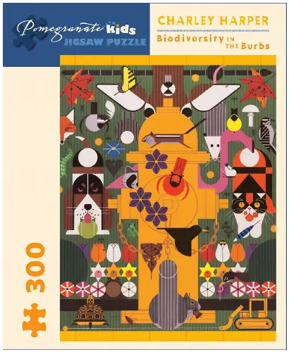 Charley Harper - Biodiversity in the Burbs Jigsaw Puzzle- 300 Pieces - Image 1