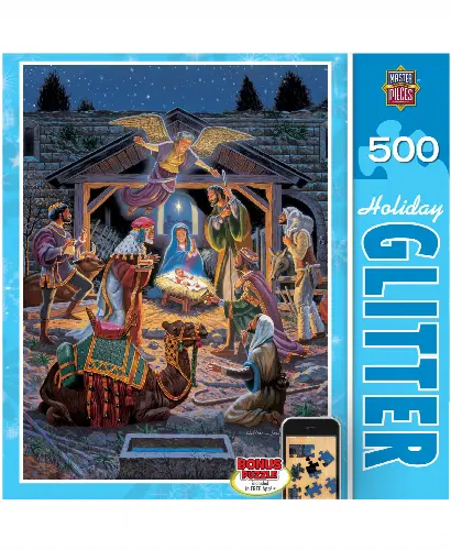 Holiday Glitter Jigsaw Puzzle - Holy Night - 500 Piece - Image 1