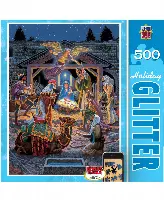 Holiday Glitter Jigsaw Puzzle - Holy Night - 500 Piece