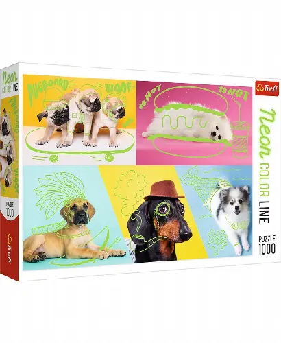 Jigsaw Puzzle Far Out Dogs, 1000 Piece - Image 1