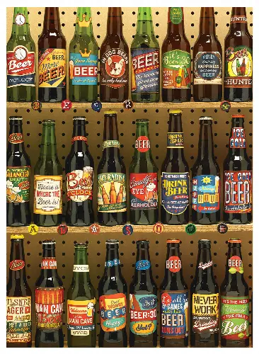 Cobble Hill Beer Collection 1000 Piece Jigsaw Puzzle - Image 1