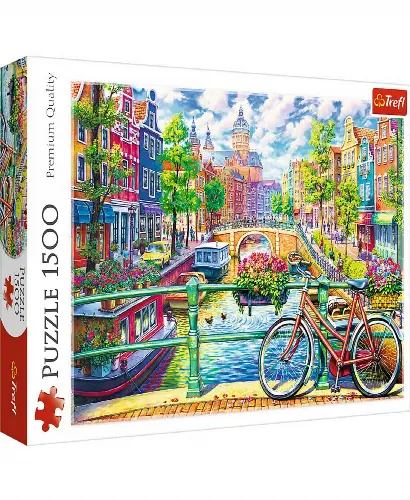 Trefl Jigsaw Puzzle Amsterdam Canal, 1500 Pieces - Image 1