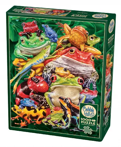 Cobble Hill: Frog Business 1000 Piece Jigsaw Puzzle - Image 1