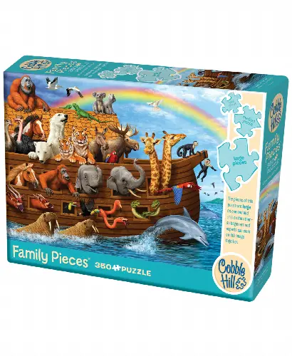 Cobble Hill Puzzle Company Family Pieces Jigsaw Puzzle - Voyage of the Ark - 350 Piece - Image 1