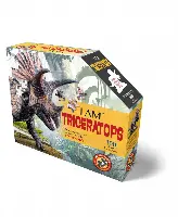 Madd Capp Games Jr. - I Am Triceratops - 100 Pieces - Animal Shaped Jigsaw Puzzle