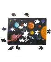Melissa Doug Natural Play Cardboard Jigsaw Floor Puzzle: Outer Space 100 Pieces