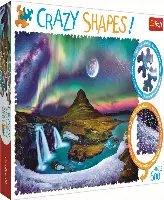 Trefl Crazy Shape Jigsaw Puzzle Aurora Over Iceland, 600 Pieces