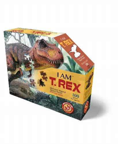 Madd Capp Games Jr. - I Am T-Rex - 100 Pieces - Animal Shaped Jigsaw Puzzle - Image 1