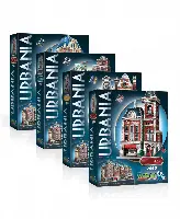 Wrebbit 3D Urbania Collection 3D Jigsaw Puzzles Bundle of Hotel, Cinema, Cafe and Fire Station