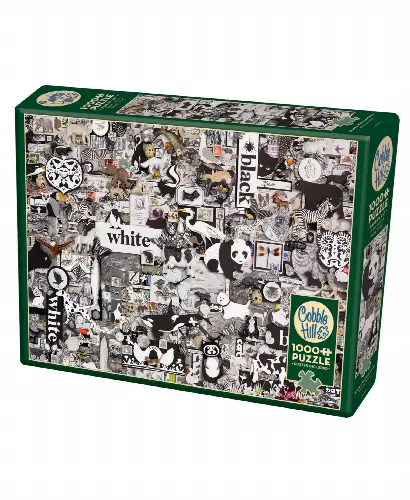 Cobble Hill: Black And White Animals 1000 Piece Jigsaw Puzzle - Image 1