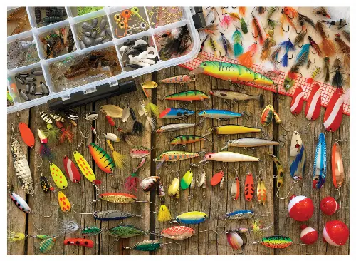 Cobble Hill Fishing Lures 1000 Piece Jigsaw Puzzle - Image 1