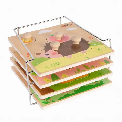 Woodland Friends Jumbo Grasping Puzzles Set of 4 - Image 1