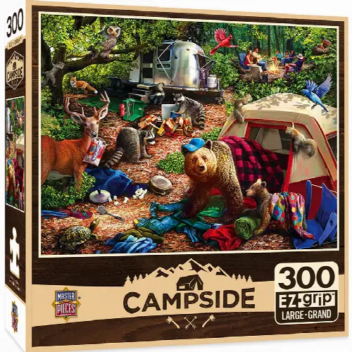 Campsite Trouble 300 pc EZ-Grip Puzzle - Image 1