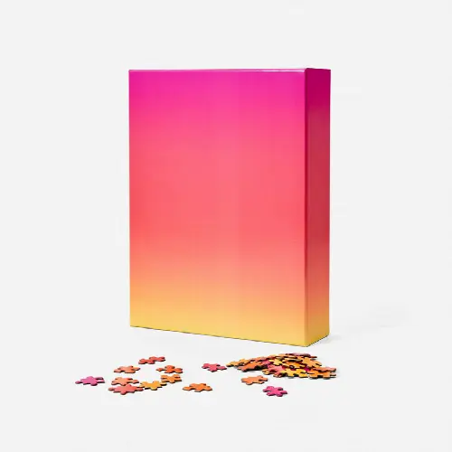 Gradient Puzzle Large - Pink Yellow Orange - Image 1