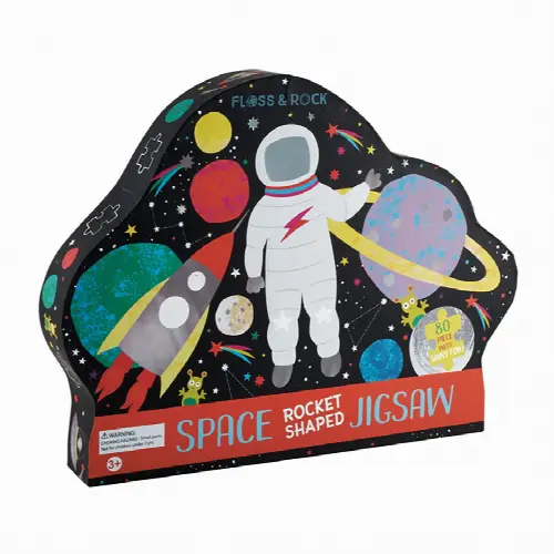 Space Rocket Shaped Puzzle - 80 pc - Image 1