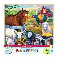 Farm Friends Fun Facts Wood Puzzle - 48 pc