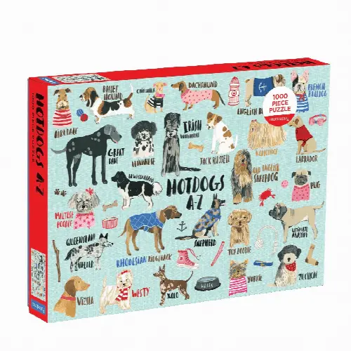 1000 Piece Family Puzzle - Hot Dogs A-Z - Image 1