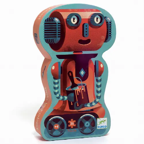 Djeco Silhoutte Puzzle Bob the Robot - 36 pc - Image 1