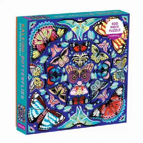 Kaleido-Butterflies 500 Piece Family Puzzle - Image 1