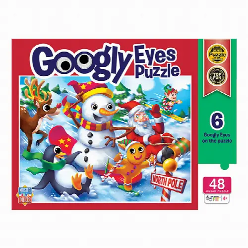 Googly Eyes Christmas Puzzle - 48 pc - Image 1