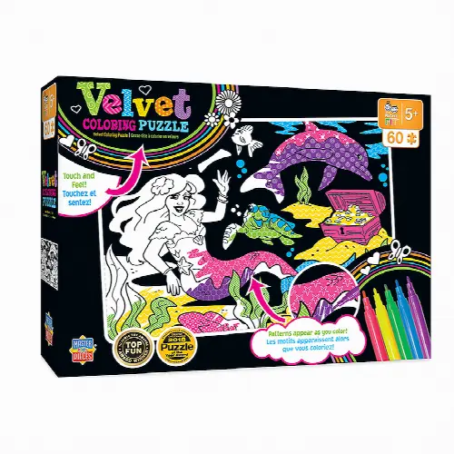 Velvet Coloring Puzzle - Mermaid - Image 1