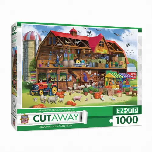 Family Barn Cutaway 1000 pc EZ Grip Puzzle - Image 1