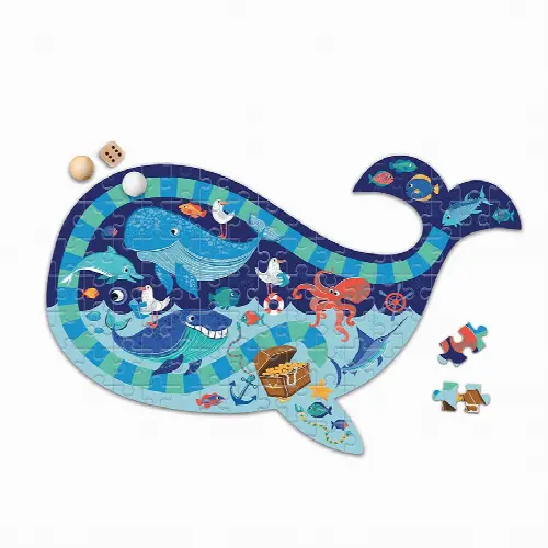 Play-Full Whale Shape Puzzle Game in Suitcase - Image 1