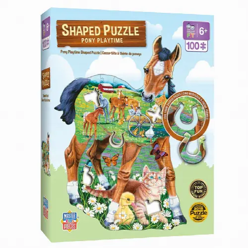 Pony Playtime Shaped Puzzle - 100 pc - Image 1