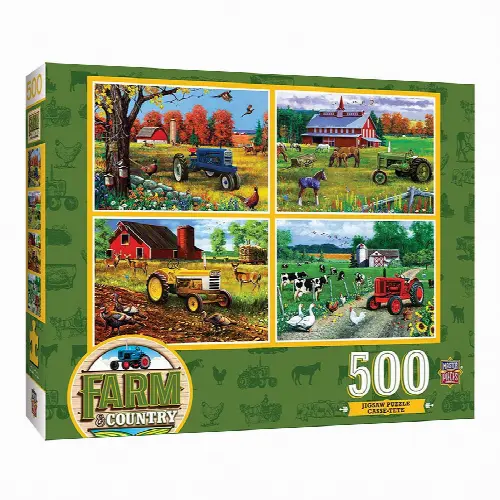 Farm & Country 4-Pack 500 pc Puzzles - Image 1