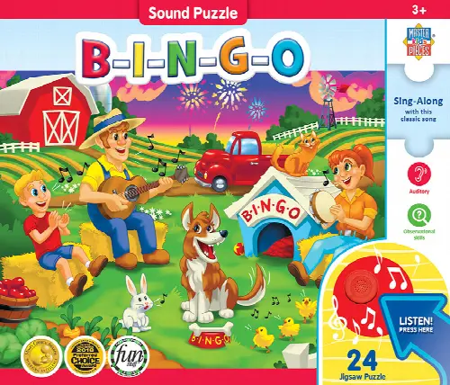 B-I-N-G-O Sing-Along Sound Puzzle - 24 pc - Image 1