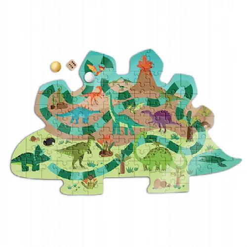 Play-Full Dinosaur Shape Puzzle Game in Suitcase - Image 1