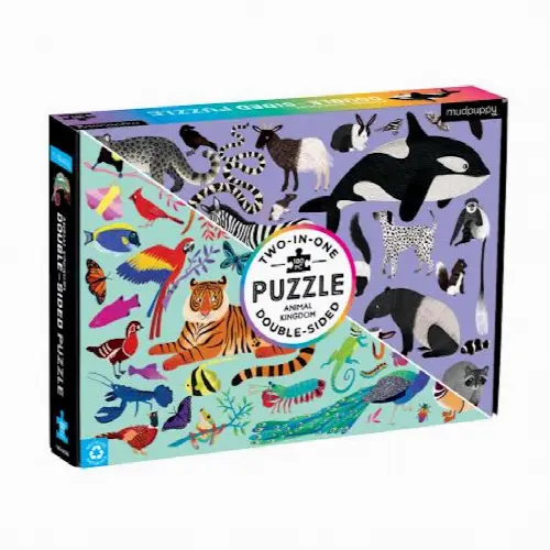 Animal Kingdom 100 Piece Double-Sided Puzzle - Image 1
