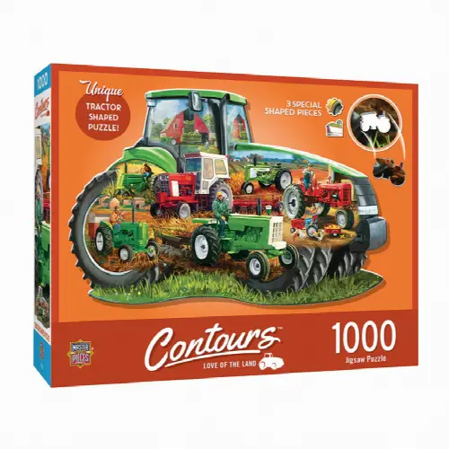 Contours Tractor Shape 1000 pc Puzzle - Image 1