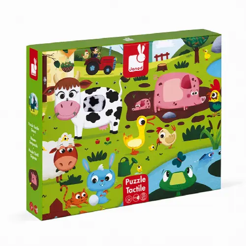 Tactile Puzzle Farm Animals - 20 pcs - Image 1