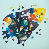300 Piece Shaped Scene Puzzle - Outer Space